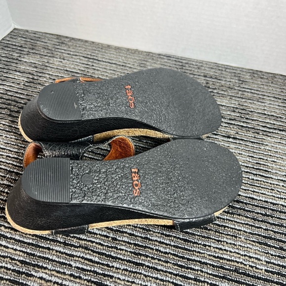 Taos Women's Boardwalk Wedge Sandal Black-Size 38 (US 7-7.5) - Picture 11 of 14